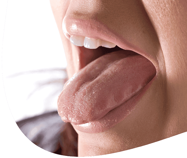 mouth with tongue out