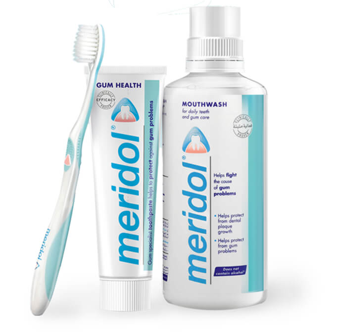 Gum health: Merdiol toothbrush, toothpaste and mouthwash 